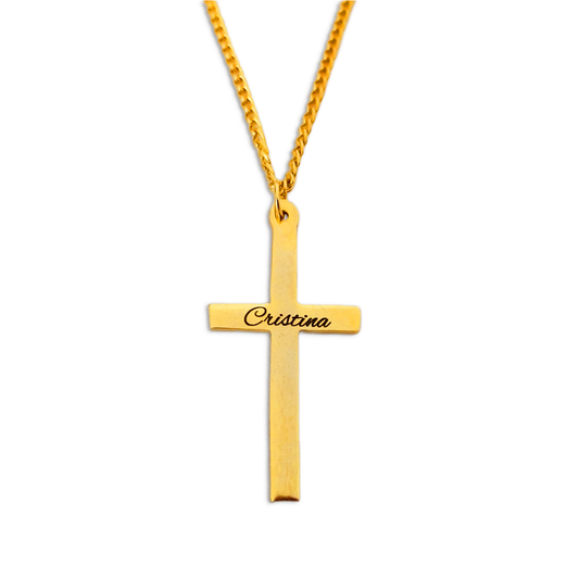 Customized Name Cross Pendant